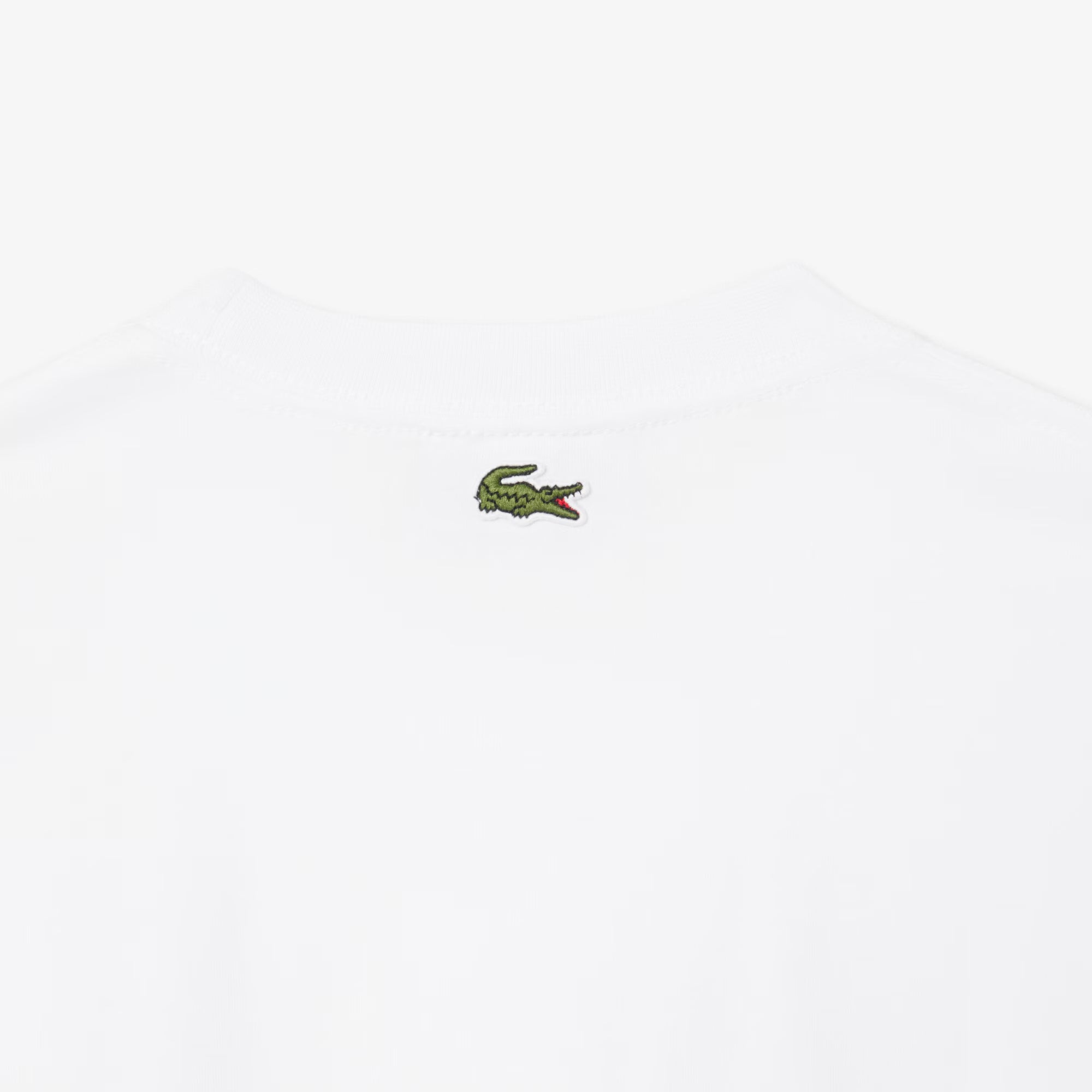 T-shirt coton brodé Lacoste Heritage - Blanc
