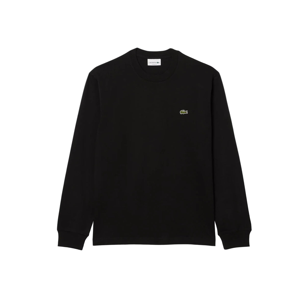 Men's Long Sleeve Cotton T-Shirt - Black