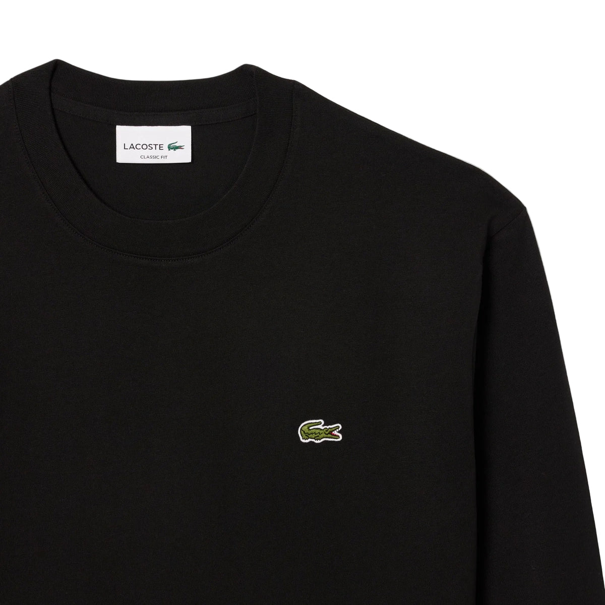 Men's Long Sleeve Cotton T-Shirt - Black