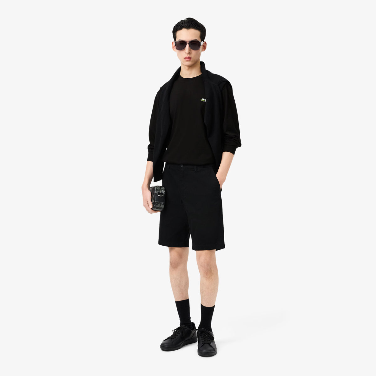 Men's Long Sleeve Cotton T-Shirt - Black