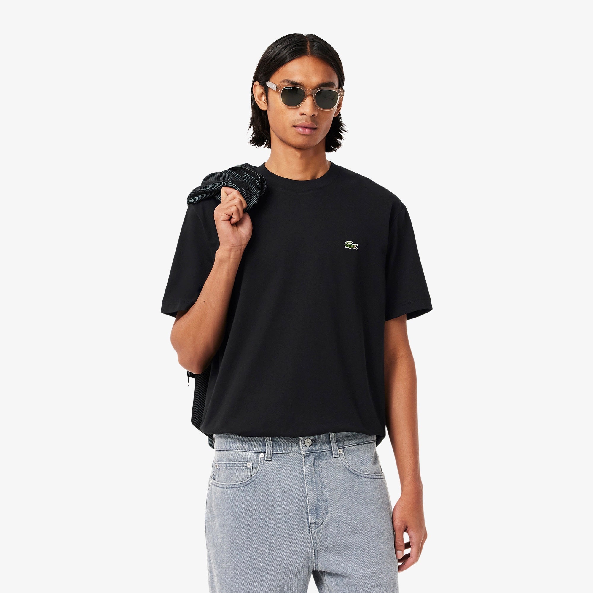 T-shirt classic fit en jersey de coton - noir