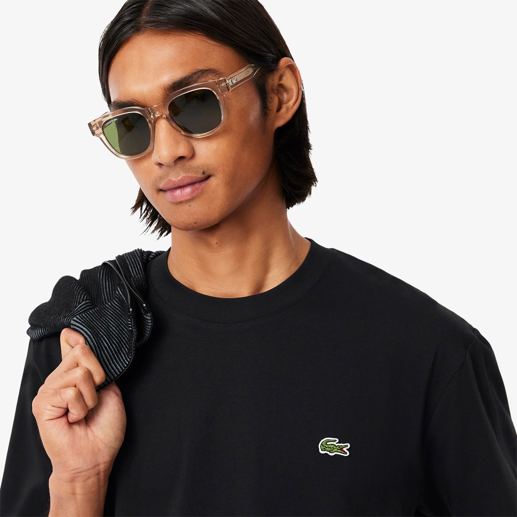 T-shirt classic fit en jersey de coton - noir