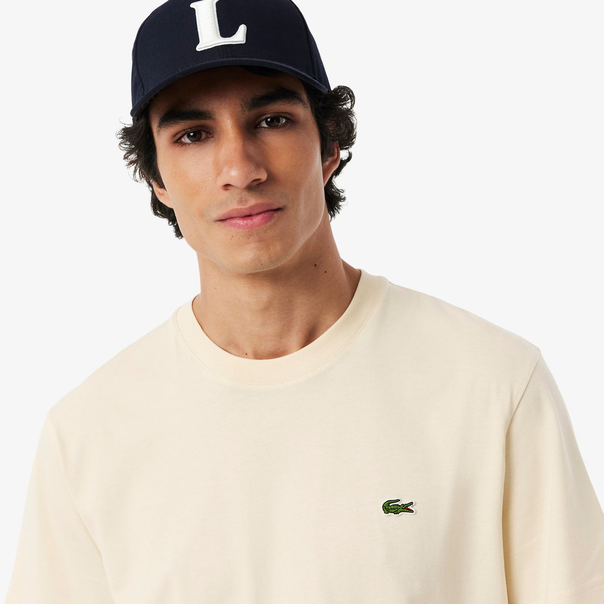 Cotton T-shirt classic fit - Beige
