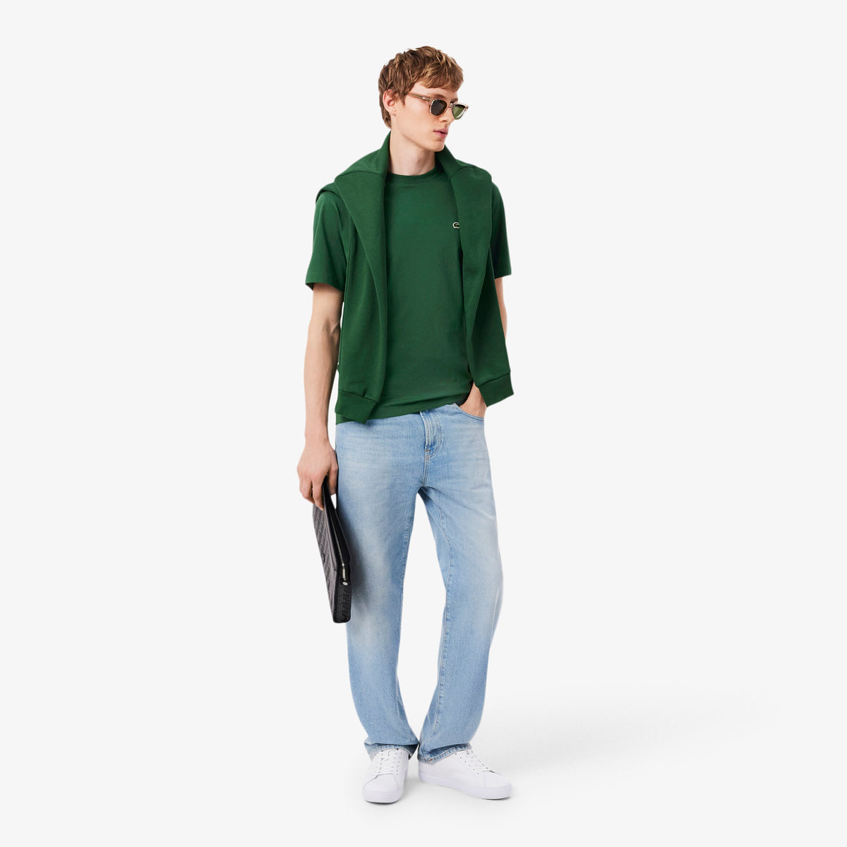 Cotton T-shirt classic fit - Pine green