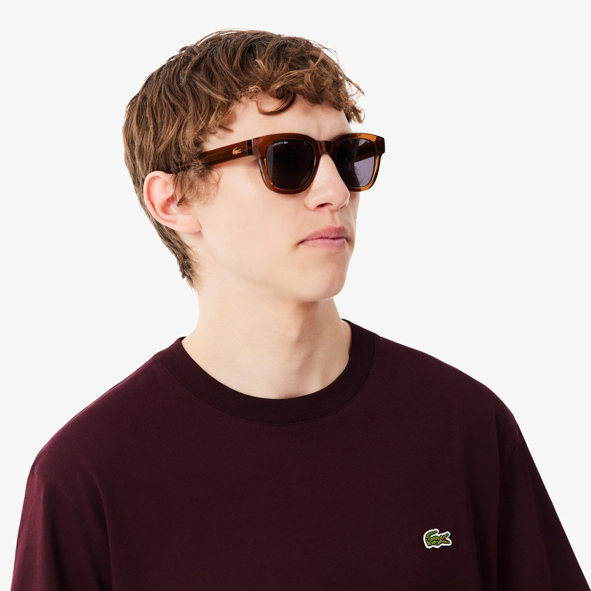 Cotton T-shirt classic fit - Maroon Burgundy
