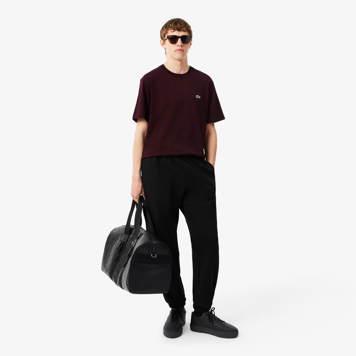 Cotton T-shirt classic fit - Maroon Burgundy