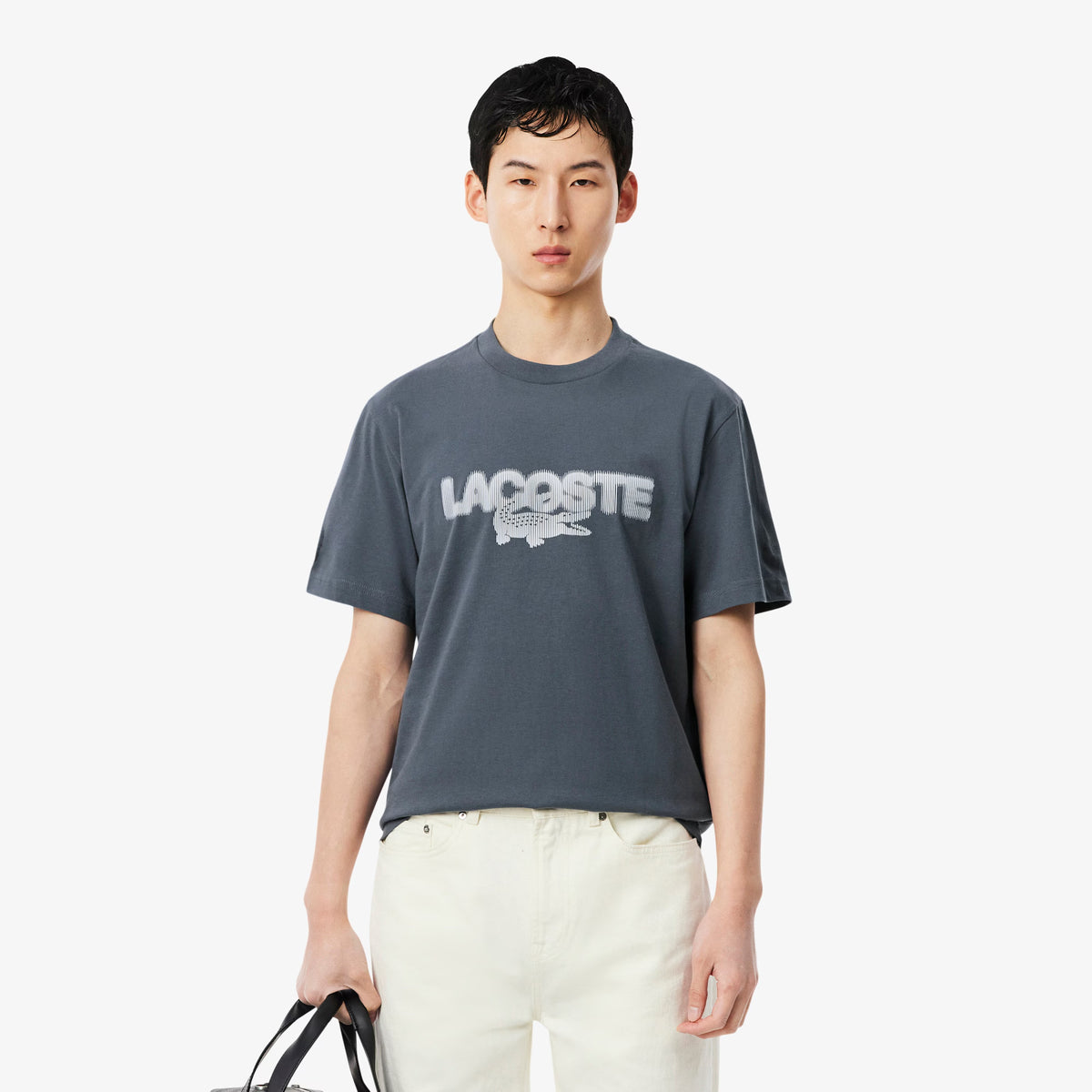 Printed Cotton Jersey T-shirt - Gray