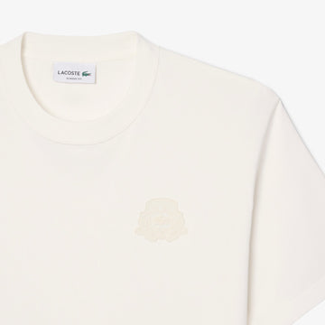 Embroidered Shield Accent Heavy Jersey T-shirt - White