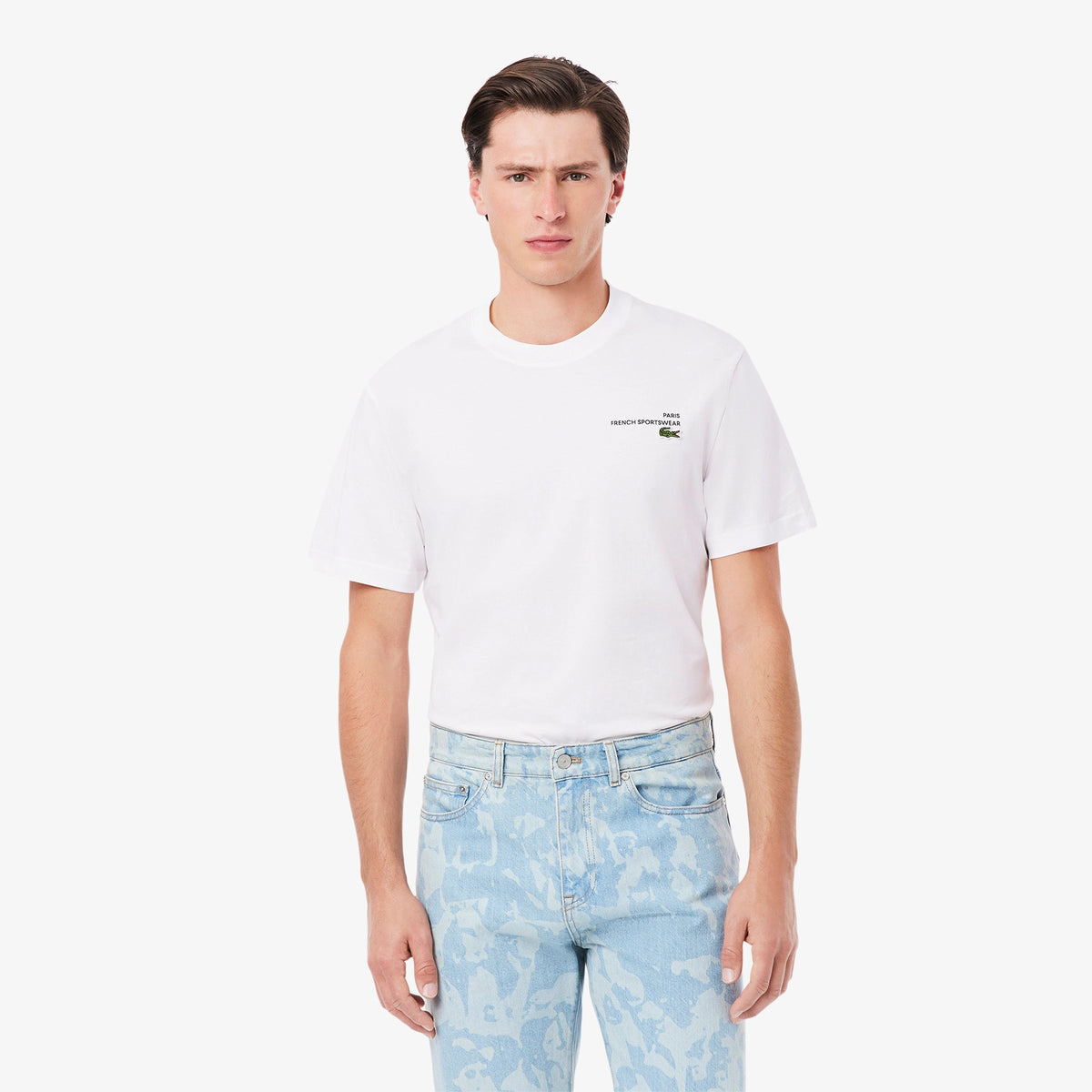 Print Motif Jersey T-shirt - Blanc