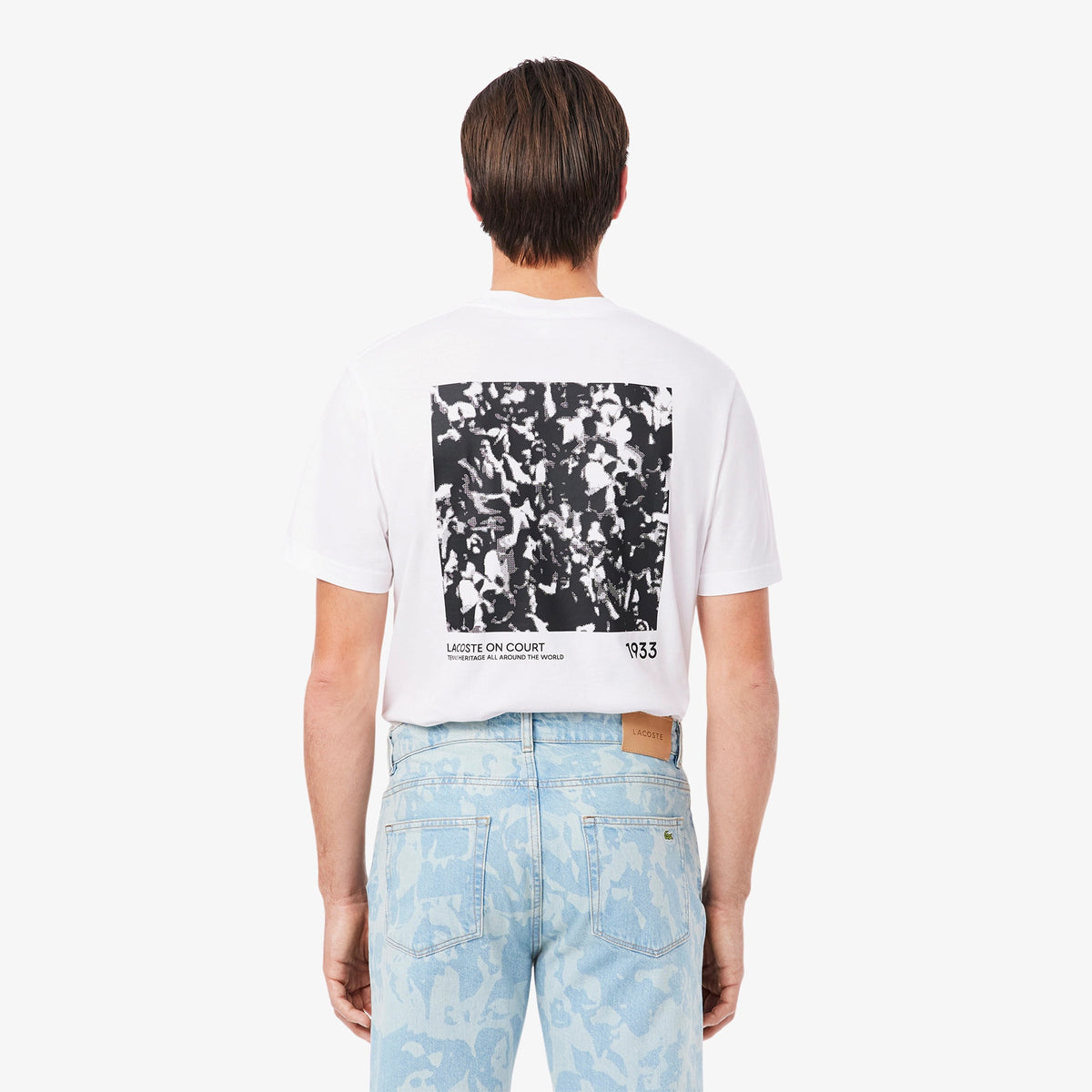 Print Motif Jersey T-shirt - Blanc