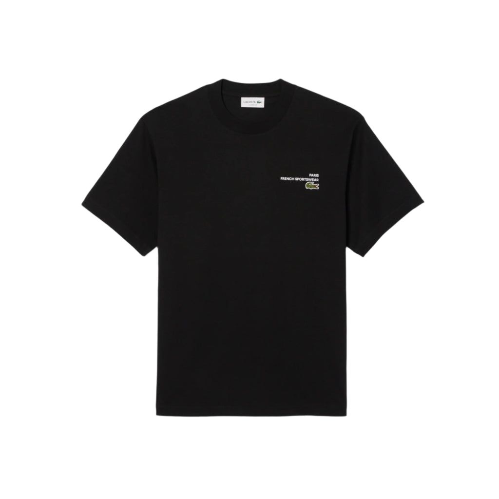 Print Motif Jersey T-shirt - noir