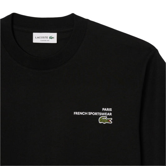 Print Motif Jersey T-shirt - noir