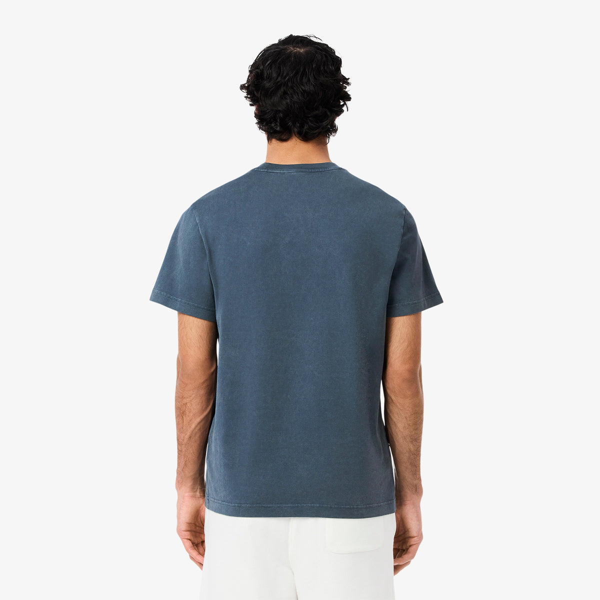 Washed Effect Heavy Jersey T-shirt - Bleu