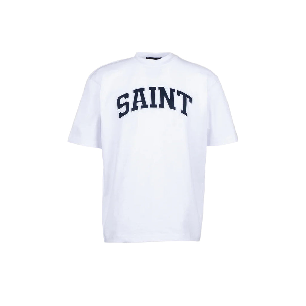 Saint Heavyweight Navy Patch White Tee