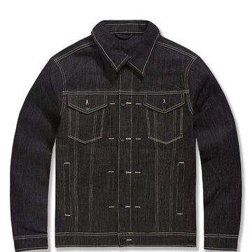 Crenshaw Denim Trucker Jacket (Raw Black)