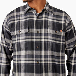 FLEX Long Sleeve Flannel Shirt - Black/Gray