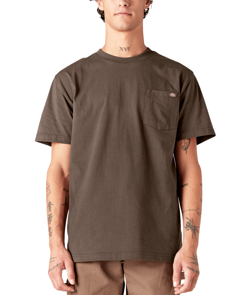 Heavyweight Short Sleeve Pocket T-Shirt - Chocolate Brown