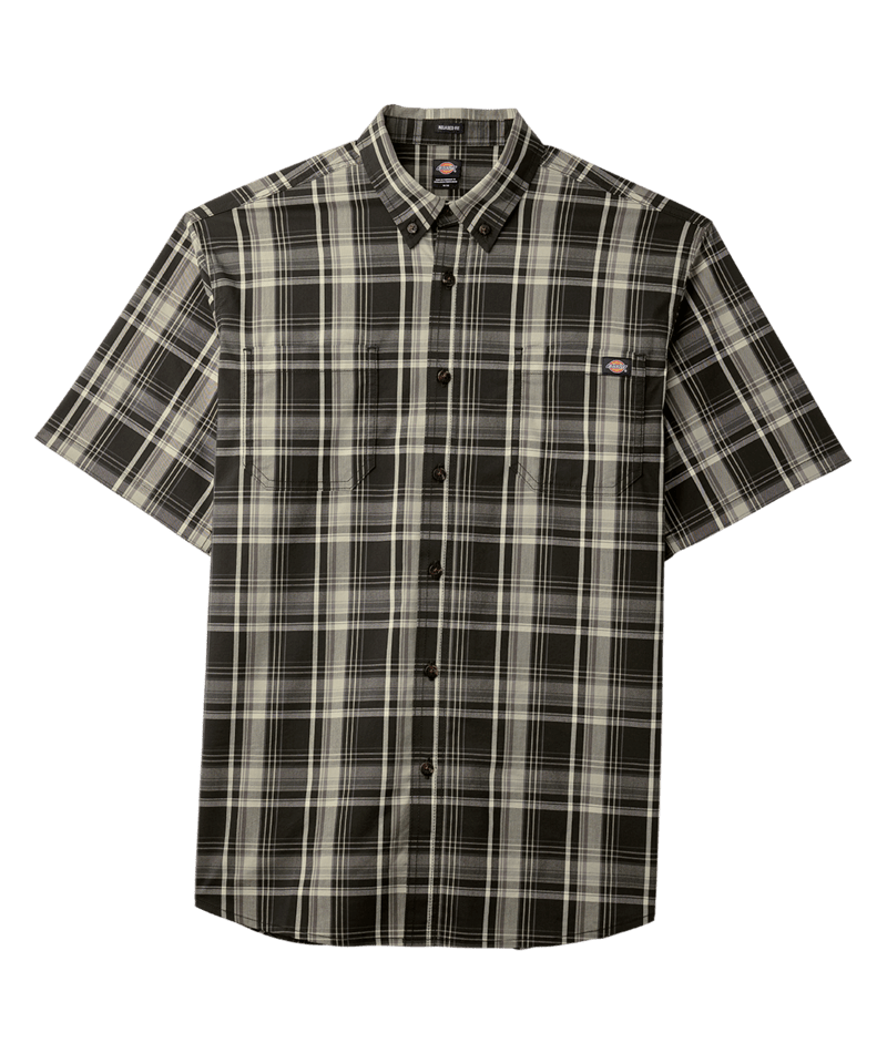 Short Sleeve Woven Shirt - BLACK