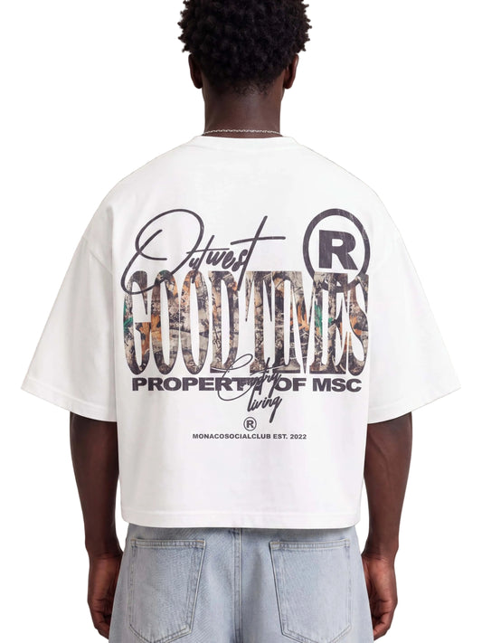 T-SHIRT OUTWEST CAMO - Blanc