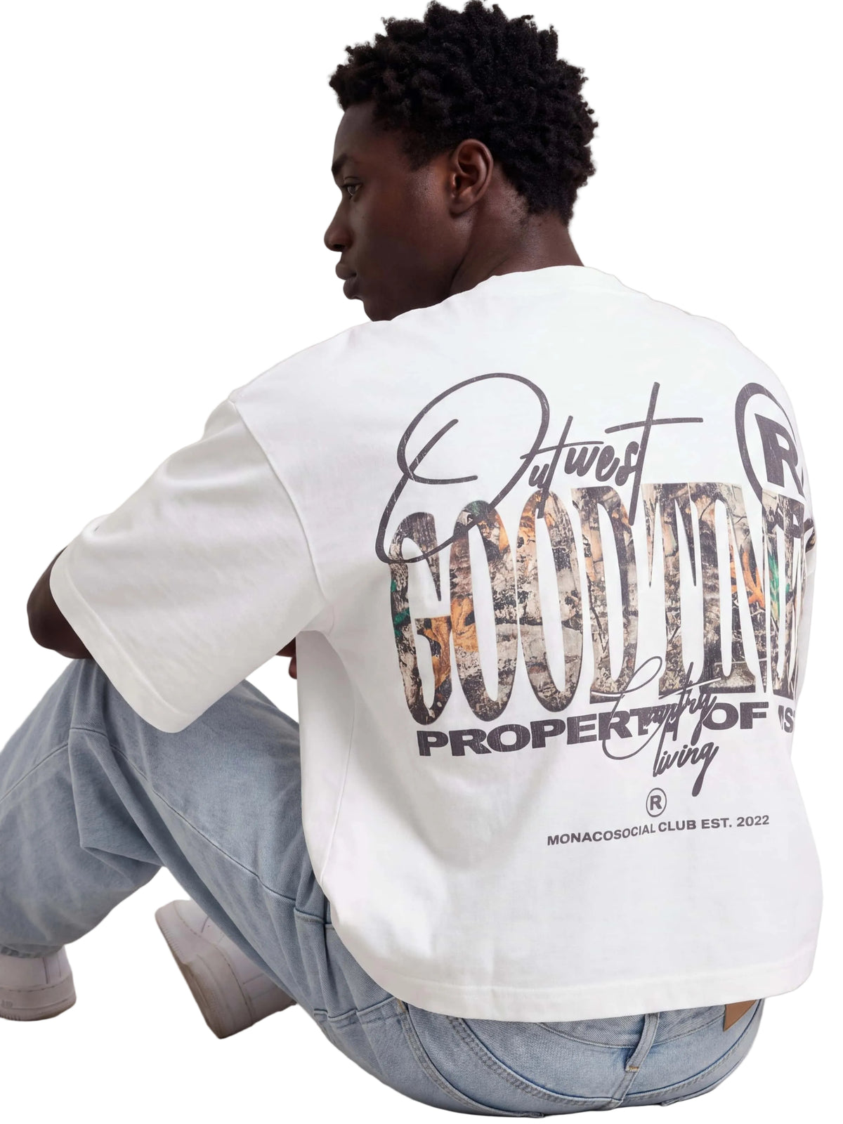 T-SHIRT OUTWEST CAMO - Blanc