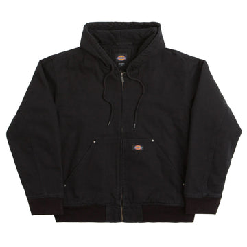 Dickies Hilham Hooded Canvas Jacket - Black