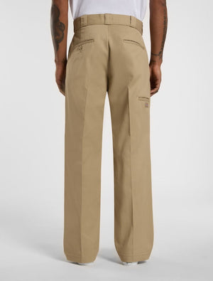 Loose Fit Double Knee Work Pants - Khaki