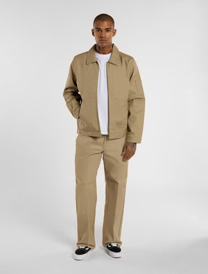 Loose Fit Double Knee Work Pants - Khaki