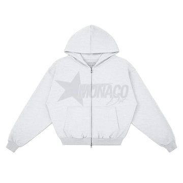 Zip-UP Hoodie BLUR DEPT. - gris chiné