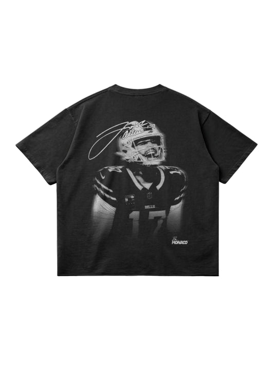 JOSH ALLEN BLUR TEE -  Faded Black