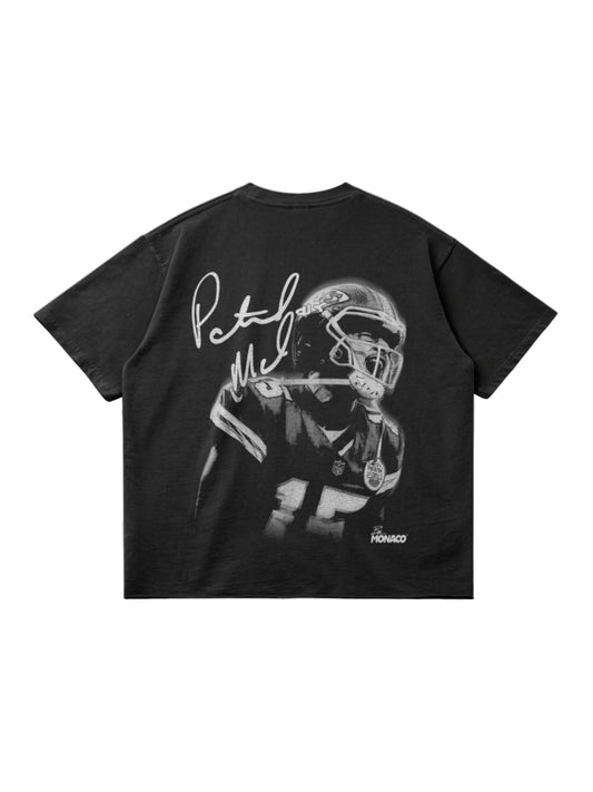 PATRICK MAHOMES BLUR TEE - Faded Black
