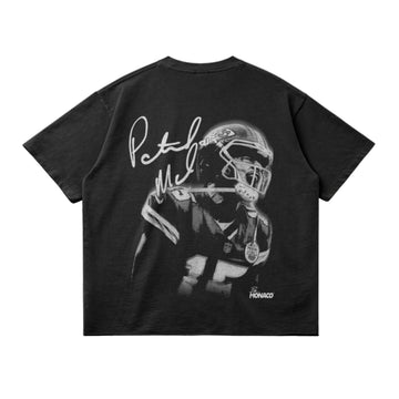 T-shirt PATRICK MAHOMES BLUR - noir délavé