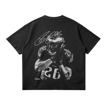 T-shirt Saquon Barkley Blur - noir délavé