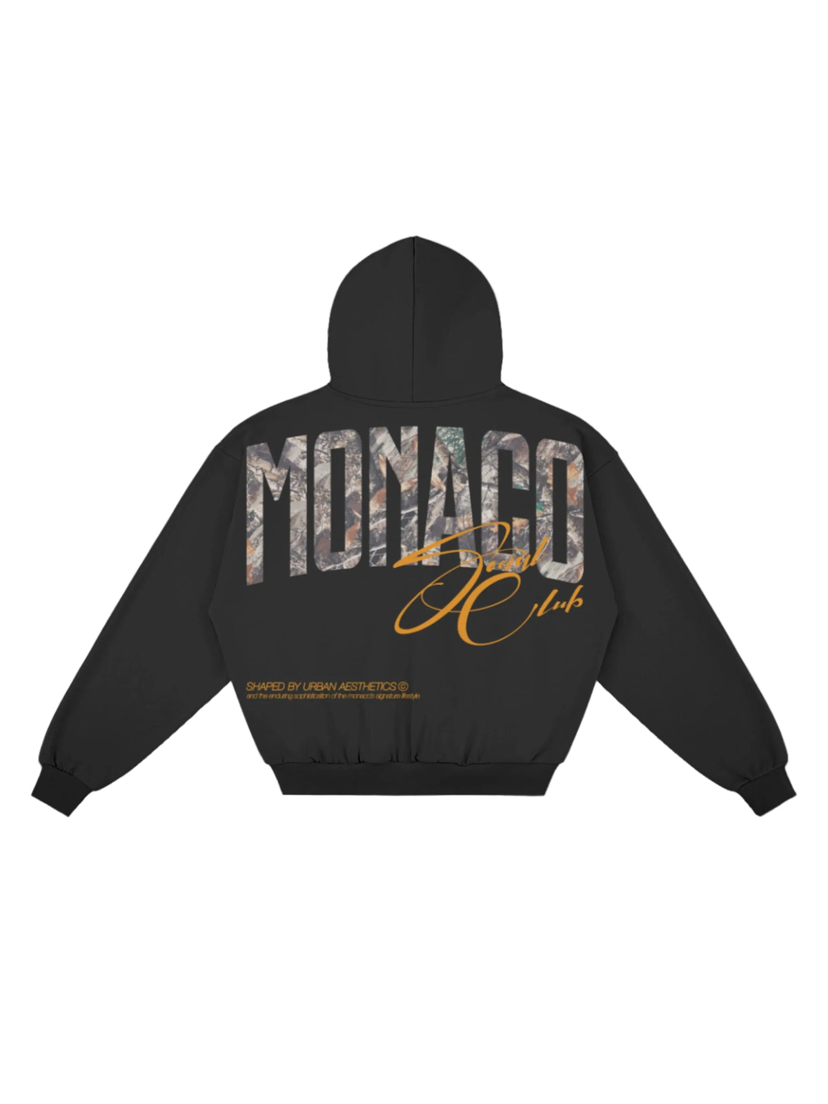 FULL-ZIP MONACO HERITAGE CAMO HOODIE - Black