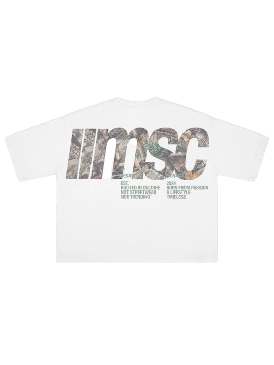 T-SHIRT LABEL CAMO - Blanc