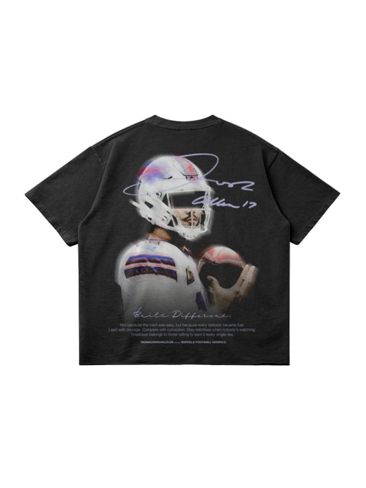 BUILT DIFFERENT BLUR TEE -  Faded Black
