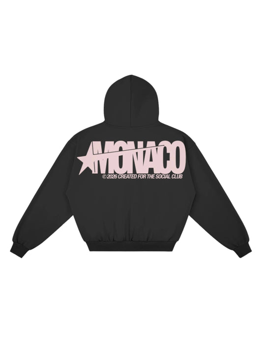 MONACO ALL-STAR HOODIE - Black/pink