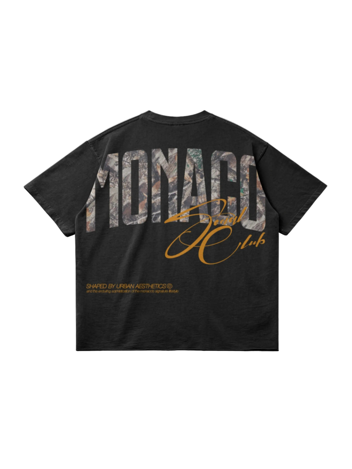 CAMO HERITAGE TEE -  Faded Black