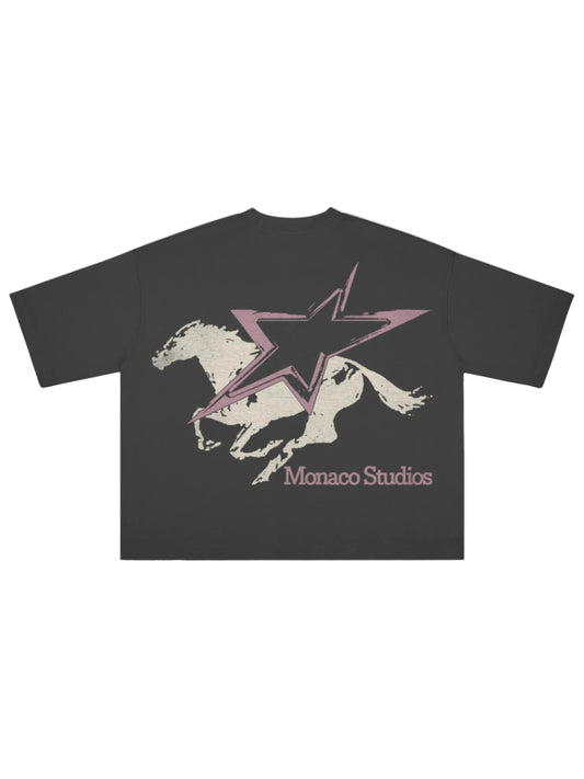 THE STALLION TEE -  BLack