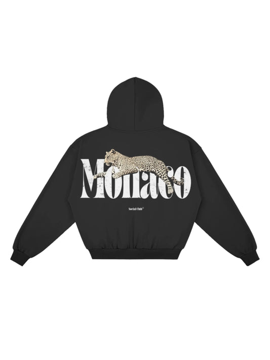 THE LEOPARD HOODIE - Black