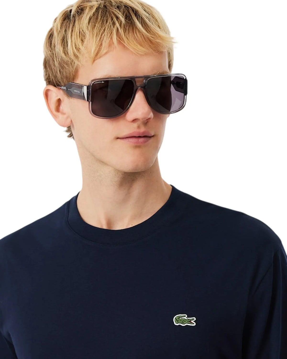 Men's Long Sleeve Cotton T-Shirt - Navy