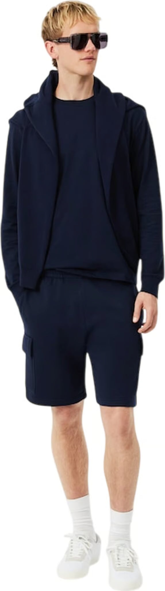 Men's Long Sleeve Cotton T-Shirt - Navy
