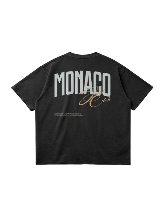 MONACO HERITAGE TEE - Faded Black