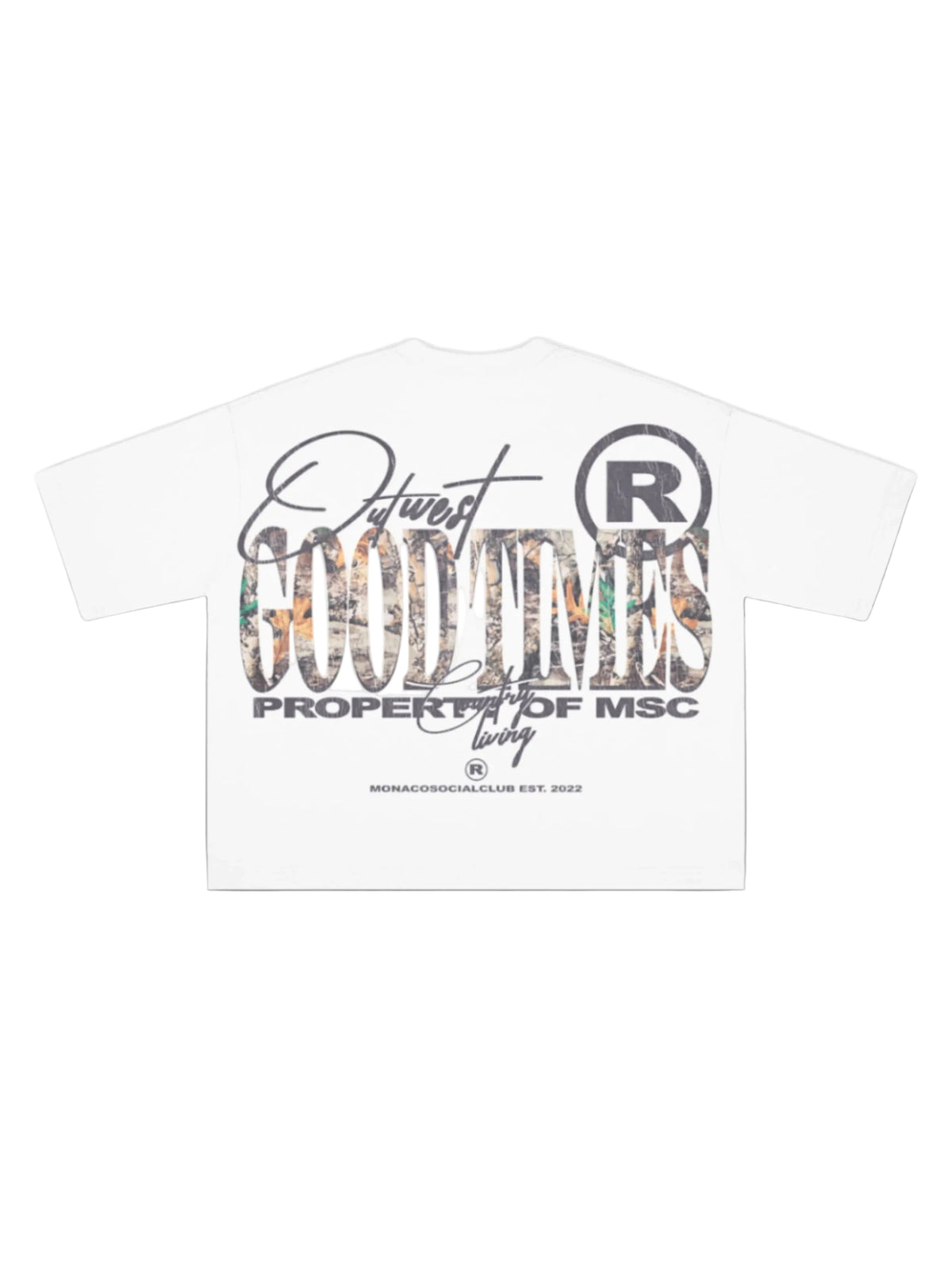 T-SHIRT OUTWEST CAMO - Blanc