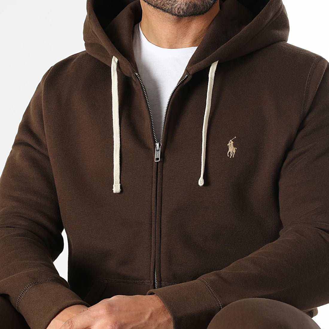 The RL Fleece Hoodie - Brown