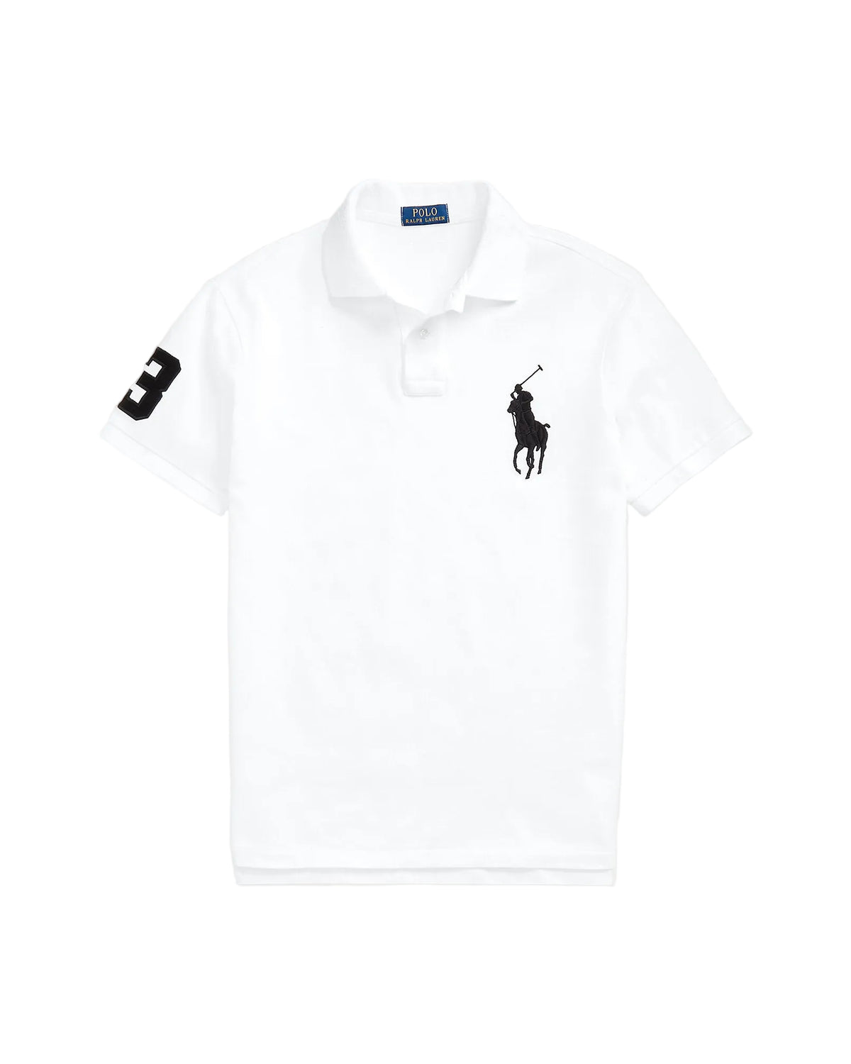 Polo en maille Big Pony - Blanc/noir