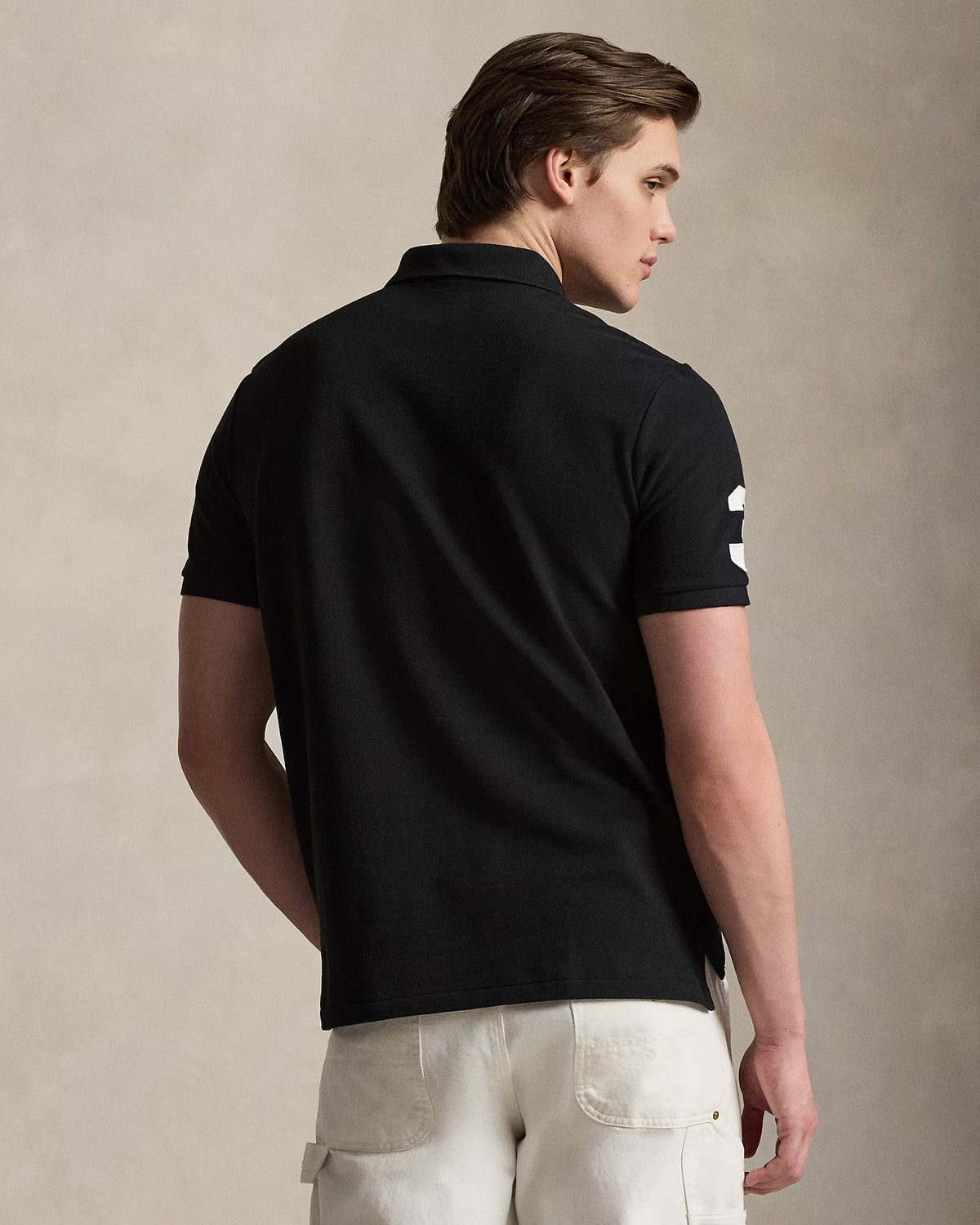 Polo en maille Big Pony - Noir/Blanc