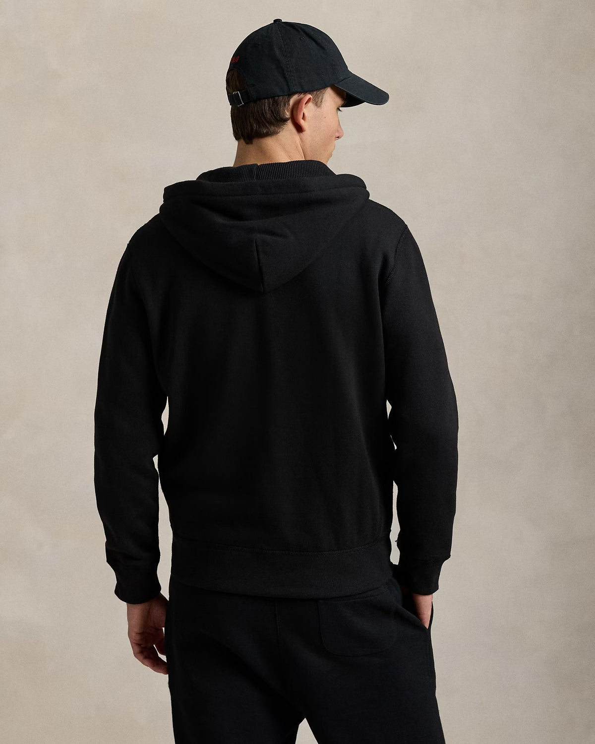 Fleece Full-Zip Hoodie - Black