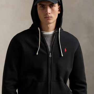 Sweat à capuche zippé RL - Noir