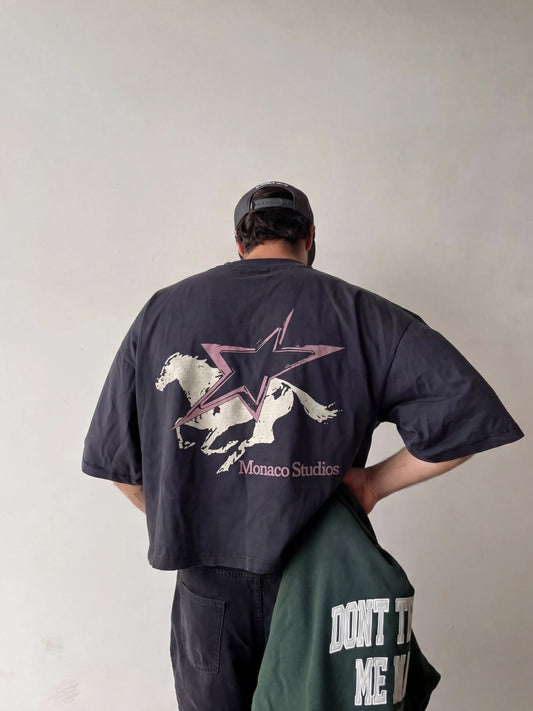 THE STALLION TEE -  BLack