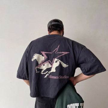 T-SHIRT THE STALLION - Noir